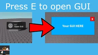 How to make a hold E to open GUI in Roblox Studio