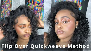 Versatile Flip Over Quickweave Method| Water Wave Bundles | Quick and Easy Summer Hairstyle