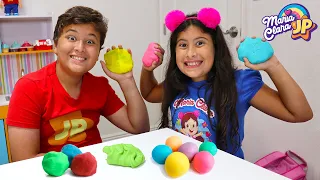 Maria Clara e JP ensinam a fazer massinha de modelar caseira / DIY Homemade Playdough for kids