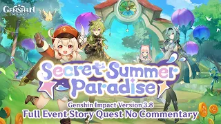 Secret Summer Paradise《Full Event Quest - ENG》No Commentary | Genshin Impact 3.8