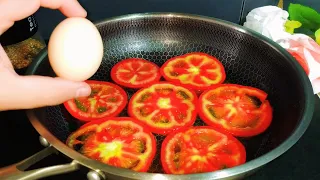 1 tomato with 3 eggs! Quick breakfast in 5 minutes. Super simple and delicious recipe