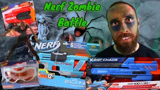 Nerf War Battle Part 1 | Zombie Tag | Zombie Battle | Zombie Invasion  | Upside Down House