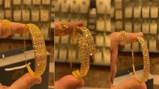 Most Beautiful and simple Gold bracelet + ring design|| Dubai gold bracelet design 2023