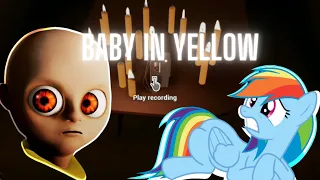 Rainbow dash Plays Baby in Yellow