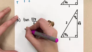 Finding Exact Trig Values Using Special Angles (Radians)