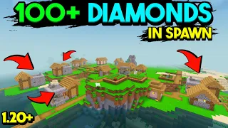 🔥😱100+ DIAMONDS💎 in spawn || Minecraft PE 1.20+ God seed || Minecraft bedrock seed