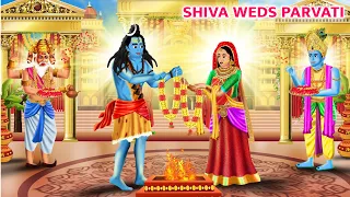 Lord Shiva Weds Parvati - The Story of Shiv Parvati's Love Marriage in English | Episode - 4