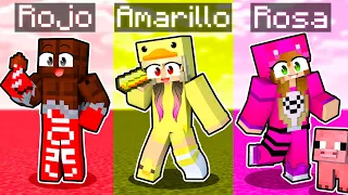 MINECRAFT PERO SOLO TENEMOS UN COLOR! RETO DE LOS COLORES CON ELA Y CHOCOBLOX