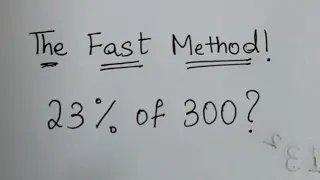 How to find Percent of a Number Fast!