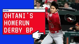 OHTANI 2021 HOMERUN DERBY BATTING PRACTICE - ALMOST HITS THE BALL OUT OF THE ENTIRE STADIUM