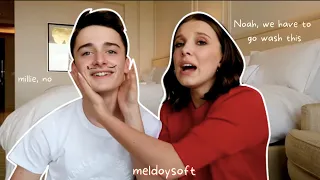 noah schnapp and millie bobby brown like siblings for 7 minutes straight