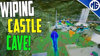 WIPING THICC CASTLE CAVE ONLINE! Ark: Survival Evolved