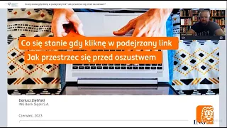 Co się stanie gdy kliknę w podejrzany link? Jak przestrzec się przed oszustwem? - lekcja online