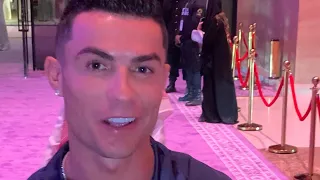 Cristiano Ronaldo ARRIVES at Fury vs. Ngannou fight in Saudi Arabia