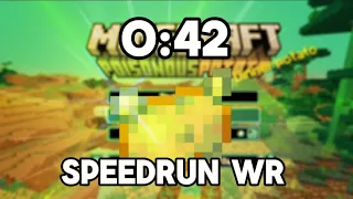 MINECRAFT poisonous POTATO update speed-run WORLD RECORD (0:42)