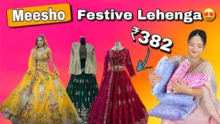 ₹382 main Meesho Trendy Lehenga Choli set 😍🪔| Meesho Festive Collection 😍🪔 #meesho #festive