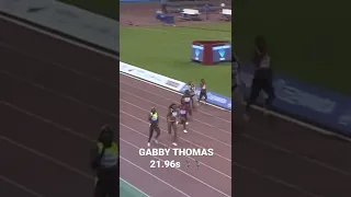 GABBY THOMAS is INHUMAN… STRONGEST female runner EVER!! 200m 21.96s performance is INSANE!