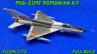 FULL VIDEO BUILD Fujimi 1/72 Mig-21MF Romanian A.F