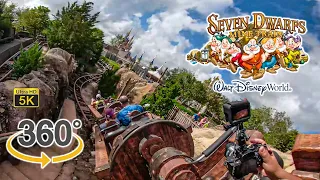 VR 360 Seven Dwarfs Mine Train On Ride Ultra HD 5K POV with Queue Walt Disney World 2020-10-27