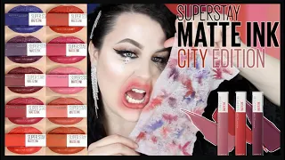 MAYBELLINE SUPERSTAY MATTE INK CITY EDITION REVIEW / LIP SWATCHES