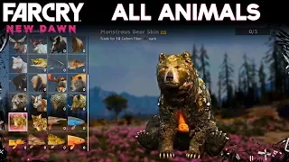 Far Cry New Dawn - ALL ANIMALS (Showcase)