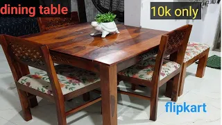 Flipkart dining table review / Unboxing My New Dining Table From Flipkart Finally Le liya 👌