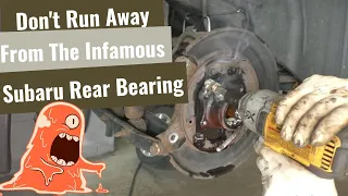 Removing A Stuck Subaru Rear Wheel Bearing