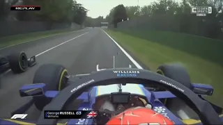 F1 2021 Imola Russell & Bottas Crash Russell's Onboard