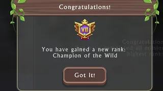 Wildcraft i finally get champions rank