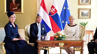 Start staatsbezoek Willem-Alexander en Máxima aan Slowakije