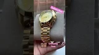 Michael Kors Gold Bradshaw Watch #unboxing • Mompreneur Life ❤️ Vlog YouTube #Shorts