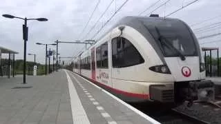 Veolia E-GTW 501 vertrekt uit Station Maastricht Noord