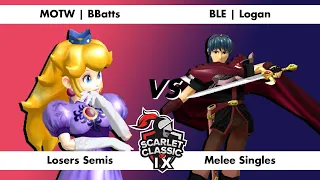 Scarlet Classic IX Melee - BBatts (Peach) vs Logan (Marth) - Losers Semis