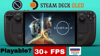Starfield on Steam Deck OLED with FSR 3/Settings + Rus Localization