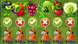 PvZ 2 All Plants VS Robo Cone Zombie With 1 Plant Food Who Will Win?