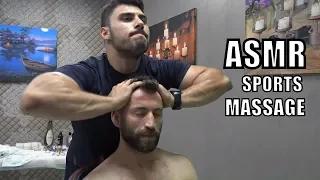 ASMR turkish barber massage = HARD MASSAGE = head,ear,face,back,sports,sleep massage=spor masajı