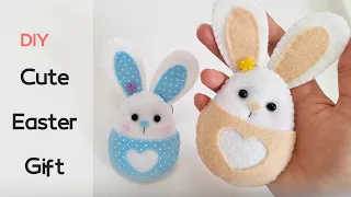 let's make cute bunny gift for easter