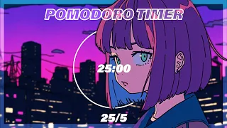 Pomodoro Technique (25+5) 🍅 | Lofi Music | Study with me | Rain