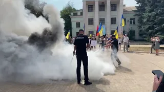 В Краматорске под ВЦА принесли шины  АТОшники протестуют против назначения Вадима Ляха главой ВЦА