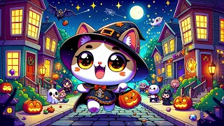 Spooktacular Serenades l Music Channel featuring a Cute CHIBI Cat's Halloween Festival Night