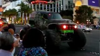 Part 1 Grave Digger 30th Anniversary Parade down Las Vegas Blvd