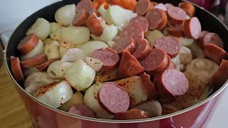 Appalachian Mountain Cabbage and Smoked Sausage Stew (Clay's Kitchen)