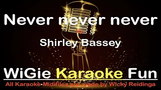 Backingtrack with lyrics  Never never never - Shirley Bassey