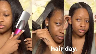 Hair Day ft Dyson Airwrap on natural hair