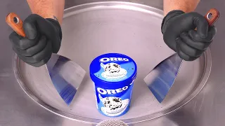 How to make OREO Ice Cream Cup to Ice Cream Rolls | ASMR