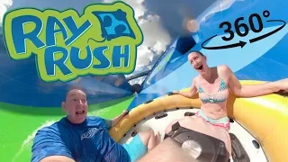 Ray Rush Water Slide At Aquatica | SeaWorld's Water Park - Orlando Florida | 360 Video