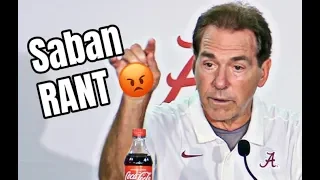 Nick Saban rant on playing weak opponents and students leaving early