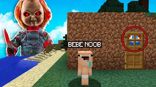 CASA BEBE NOOB VS CREEPYPASTA CHUCKY MINECRAFT TROLL + ROLEPLAY