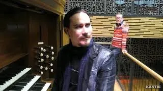 Tuomas Holopainen playing church organ.