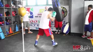 Manny Pacquiao - Releasing Combinations on the Heavy Bag